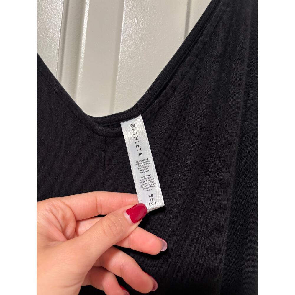 Athleta Black Sleeveless V-Neck Romper XS - Picture 7 of 9